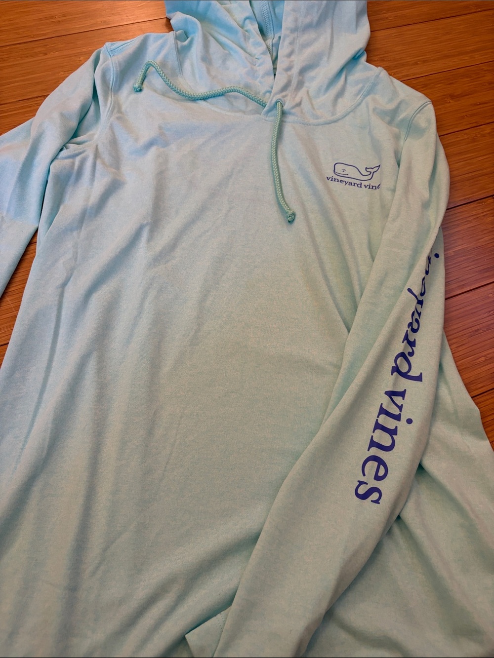 Vineyard Vines Men’s Mint Green Hooded Long-Sleeve Shirt